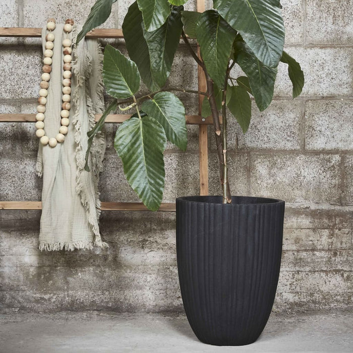 Capi Vase Urban Tube Elegant Niedrig 46 x 58 cm Schwarz KBLT783