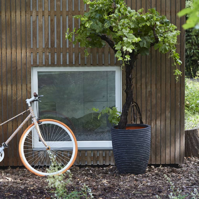 Capi Blumentopf Nature Row Elegant Niedrig 36x47cm Anthrazit KRWZ782