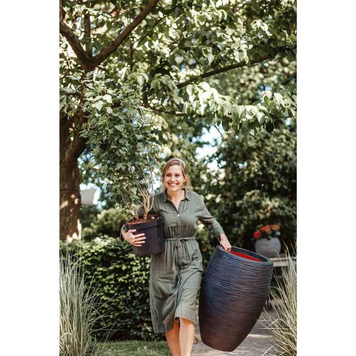 Capi Vase Nature Rib Elegant Deluxe 45x72 cm Schwarz