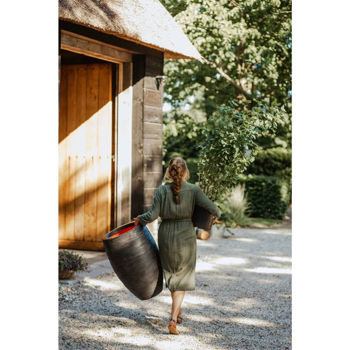 Capi Vase Nature Rib Elegant Deluxe 45x72 cm Schwarz