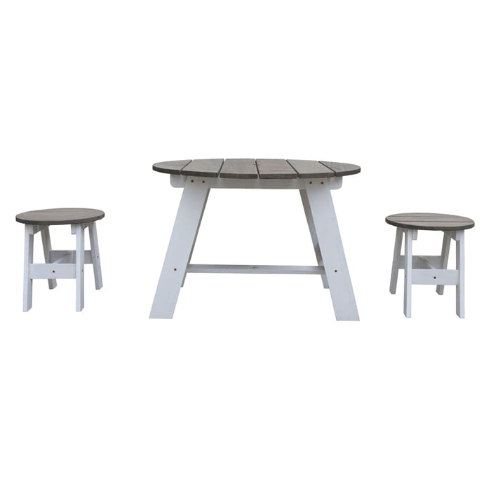 AXI 3 pcs. Children's Picnic Table Set Gray and White
