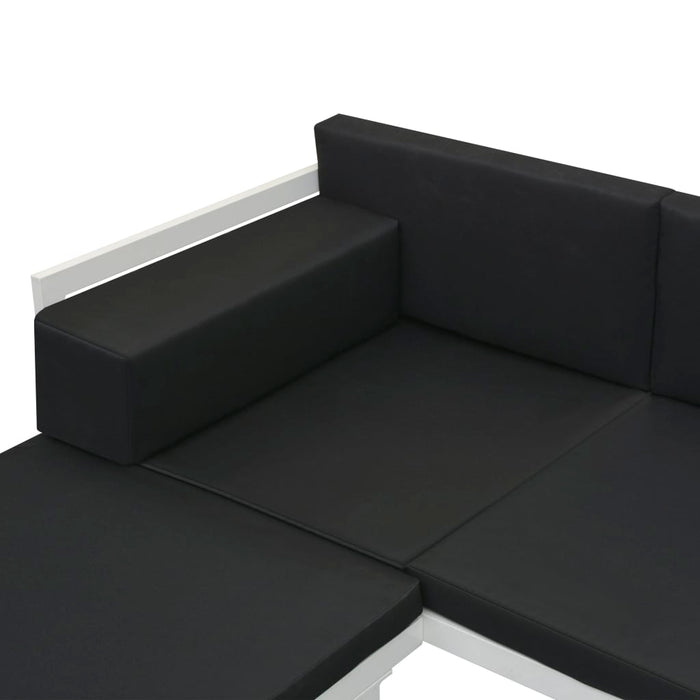 5 pcs. Garden Lounge Set Textilene Aluminum Black