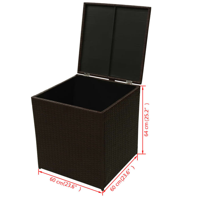 8-tlg. Garten-Lounge-Set mit Auflagen Poly Rattan Braun