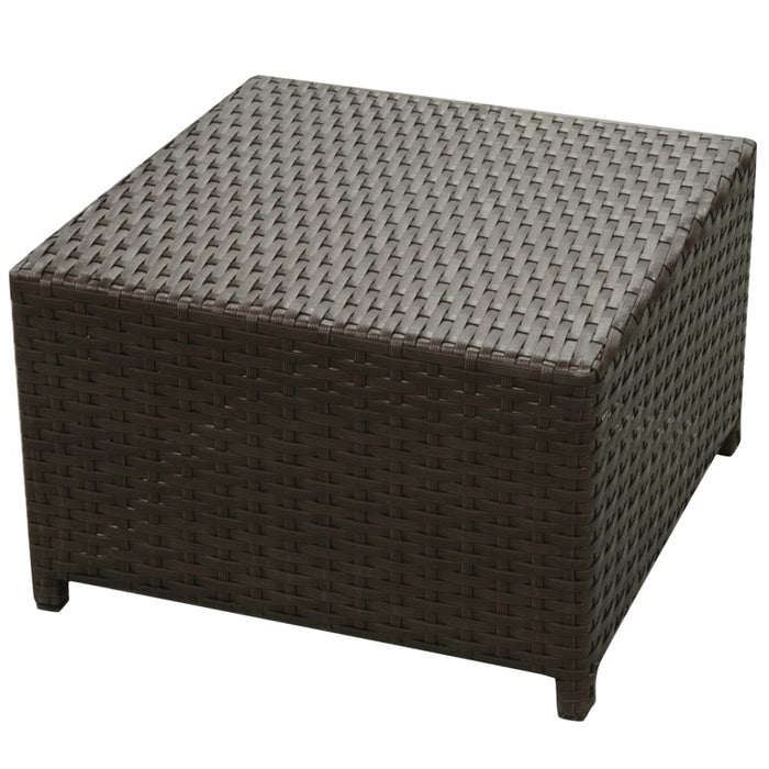 8-tlg. Garten-Lounge-Set mit Auflagen Poly Rattan Braun