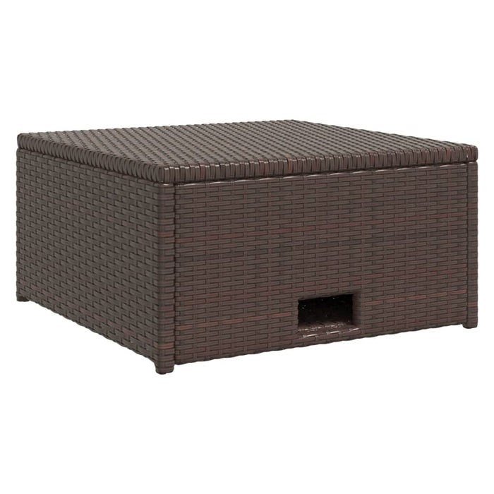 4-tlg. Garten-Lounge-Set mit Auflagen Poly Rattan Braun