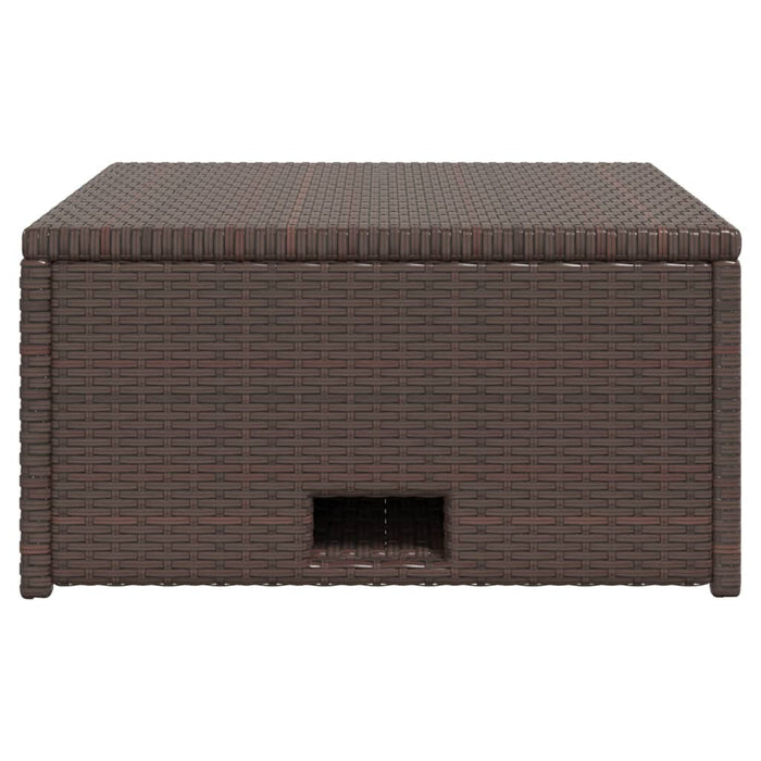 4-tlg. Garten-Lounge-Set mit Auflagen Poly Rattan Braun