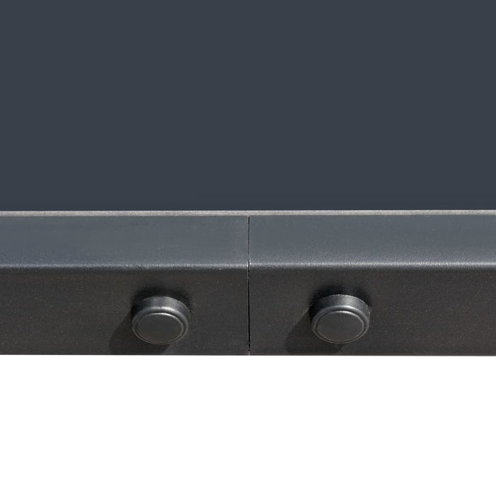 7-tlg. Garten-Essgruppe Stahl Schwarz