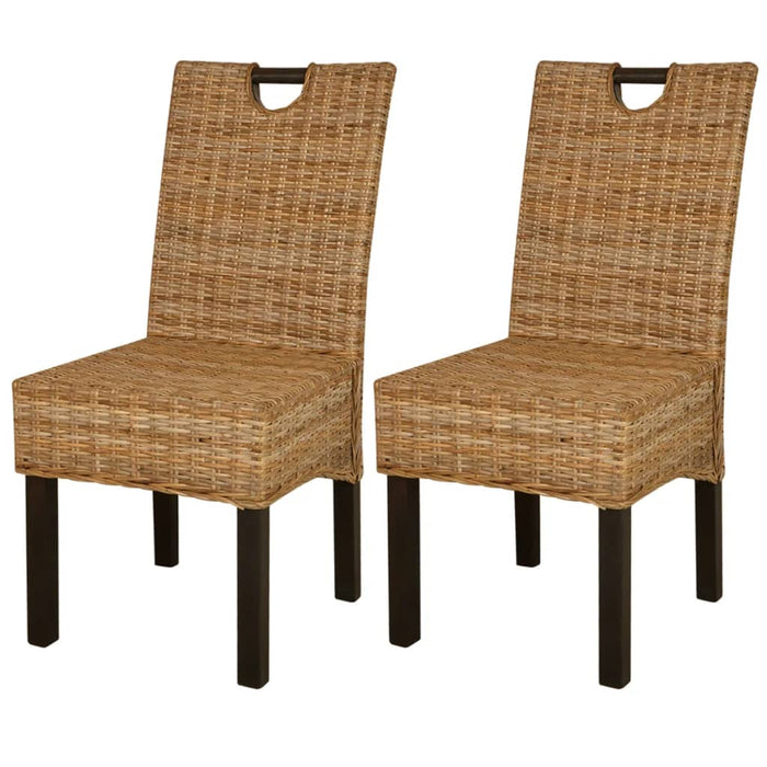 Dining room chairs 2 pcs. Kubu rattan mango wood