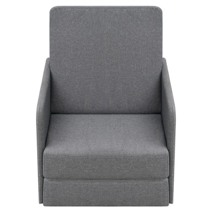 Ausziehbarer Schlafsessel Hellgrau Stoff