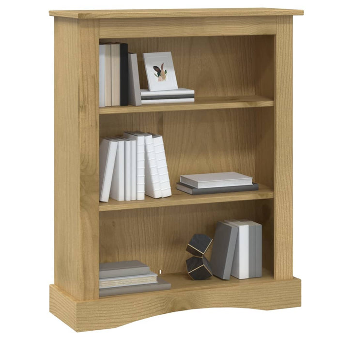 Bücherschrank 3 Fächer Mexiko-Stil Kiefernholz 81x29x100 cm