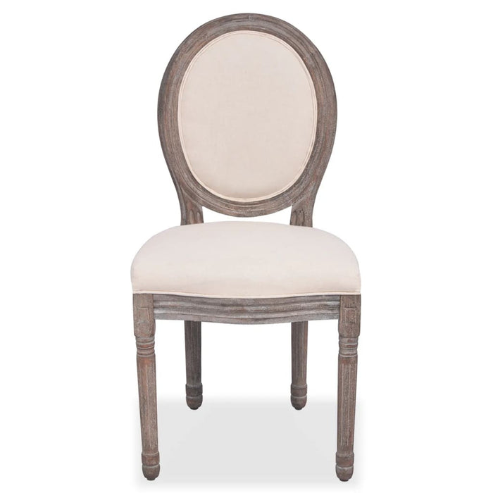 Dining room chairs 2 pcs. Cream fabric