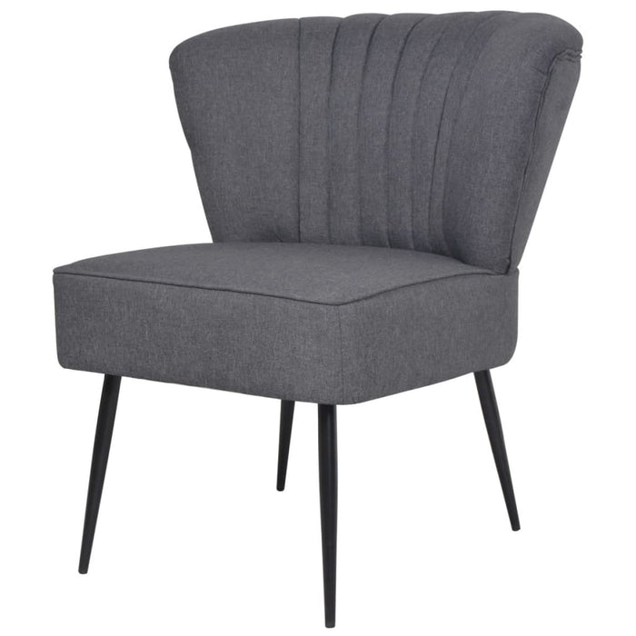Cocktail chair dark gray fabric
