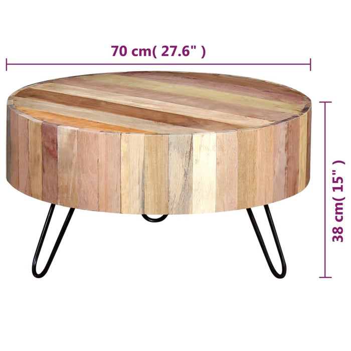 Coffee table reclaimed solid wood