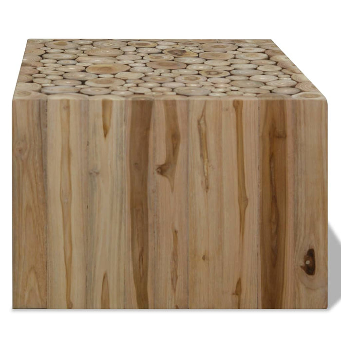 Coffee table real wood 50 x 50 x 35 cm