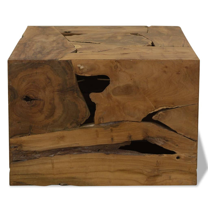 Coffee table real wood 50 x 50 x 35 brown