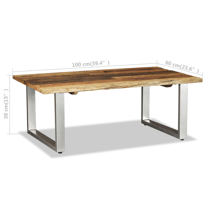 Coffee table Recycled solid wood 100x60x38 cm