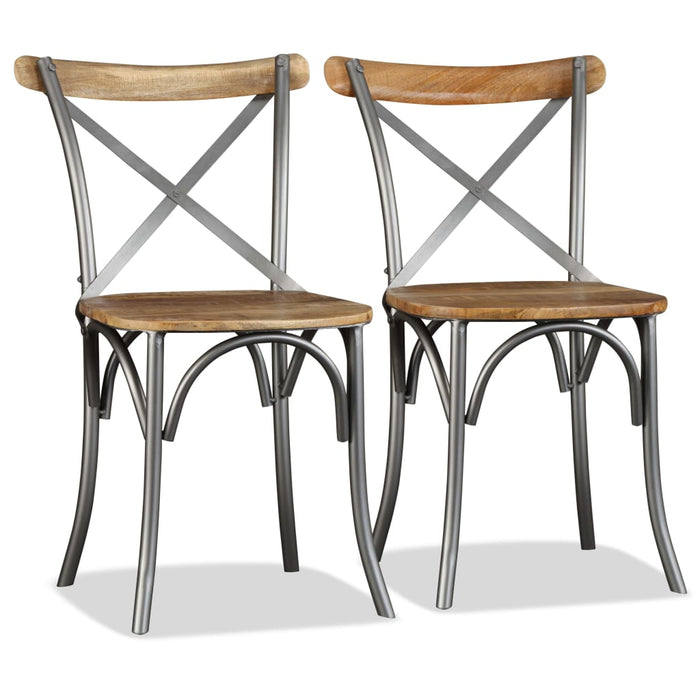Dining room chairs 2 pcs. Solid mango wood