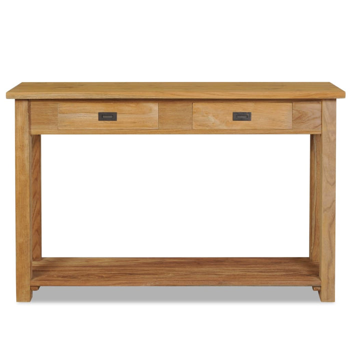 Console table solid teak wood 120x30x80 cm