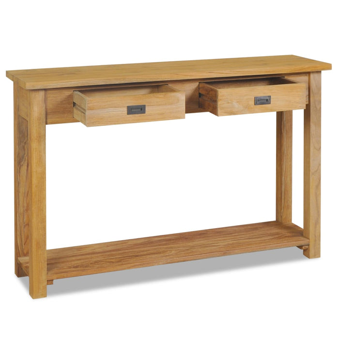 Console table solid teak wood 120x30x80 cm