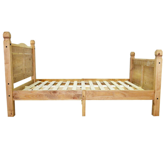 Bed with mattress Mexican pine Corona style 160 x 200 cm