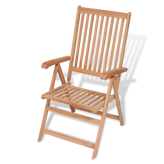 Adjustable garden chairs 2 pcs. Solid teak wood