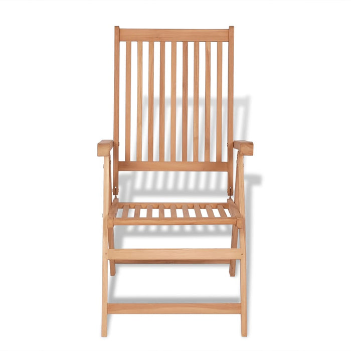 Adjustable garden chairs 2 pcs. Solid teak wood