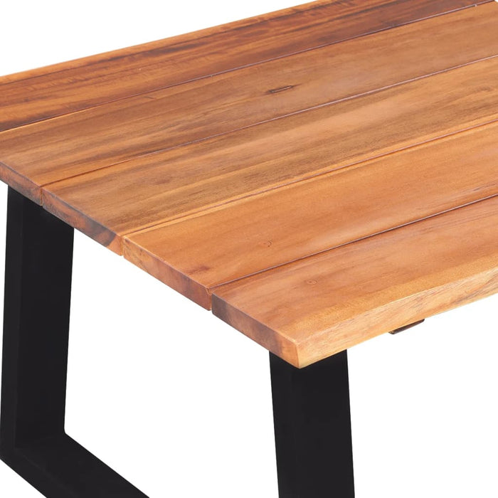 Coffee table solid acacia wood 110 x 60 x 40 cm