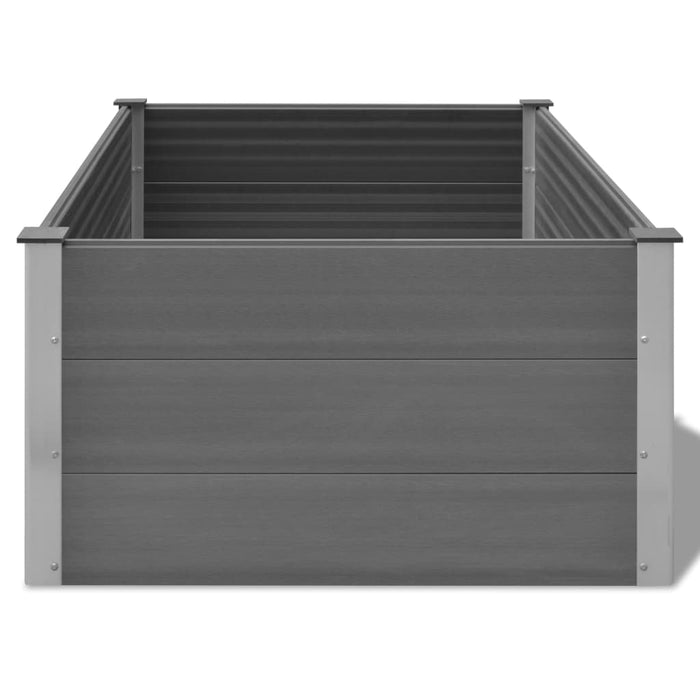 Garten-Hochbeet WPC 150 x 100 x 54 cm Grau