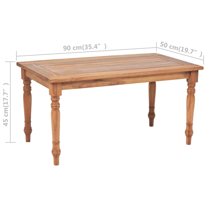 Batavia coffee table colonial style teak 90 x 50 x 45 cm