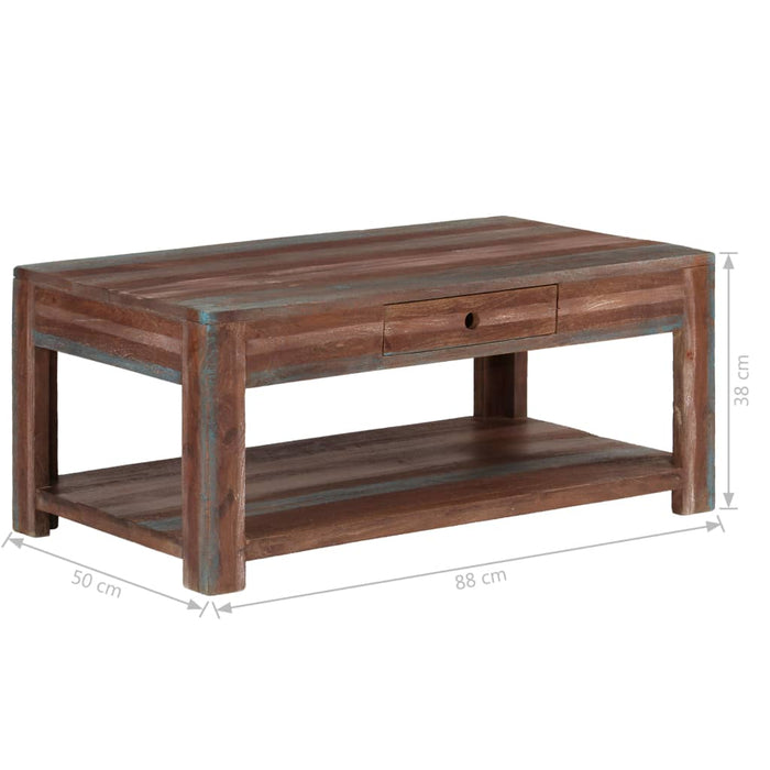 Couchtisch Massivholz Vintage 88 x 50 x 38 cm