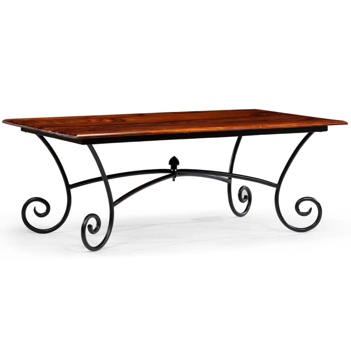 Couchtisch Gewellte Beine Massivholz 110 x 60 x 39 cm