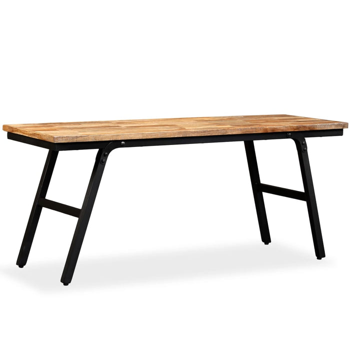 Bench Recycled teak and steel 110 x 35 x 45 cm