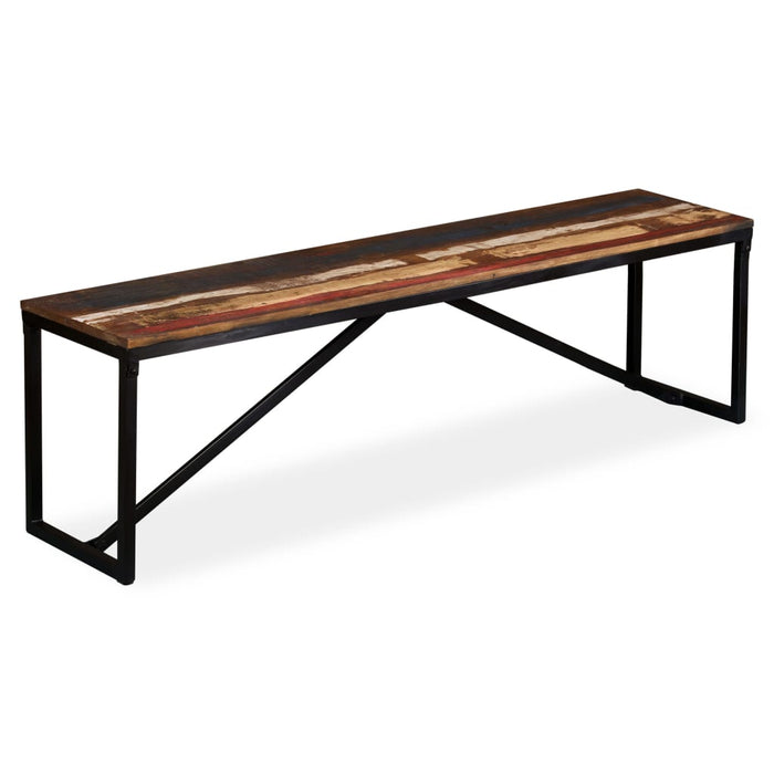 Bench old wood solid 160x35x45 cm