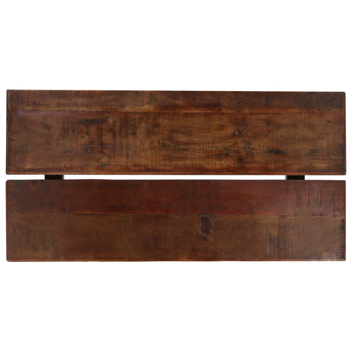 Bar table reclaimed solid wood dark brown 150x70x107 cm