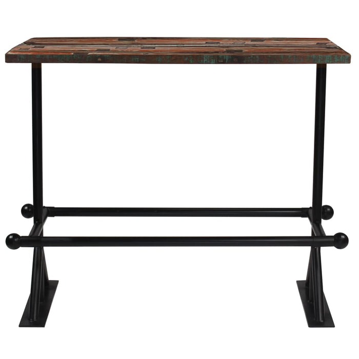 Bar table solid reclaimed wood multicolored 150x70x107 cm
