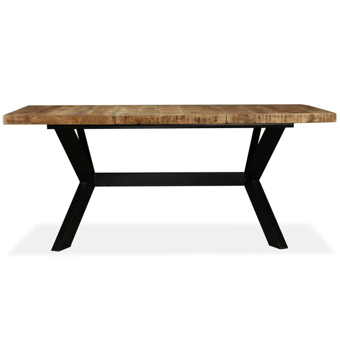 Dining table solid mango wood and steel frame 180 cm