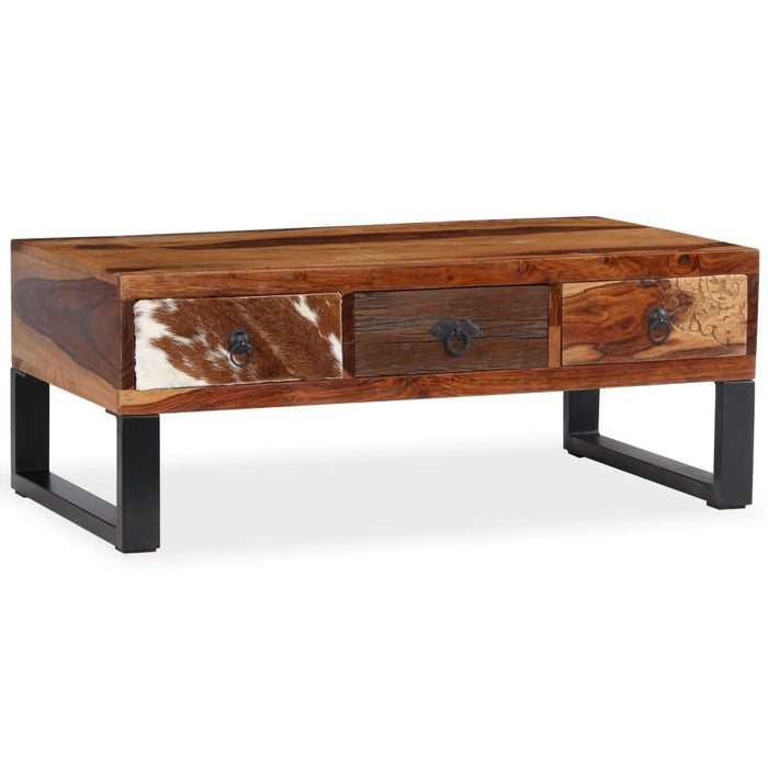 Couchtisch Massivholz 90 x 50 x 35 cm