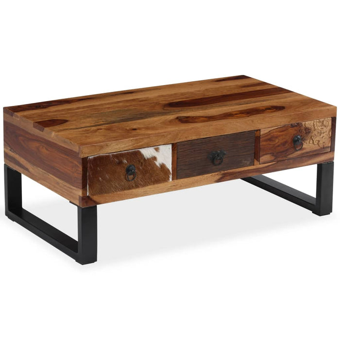 Couchtisch Massivholz 90 x 50 x 35 cm