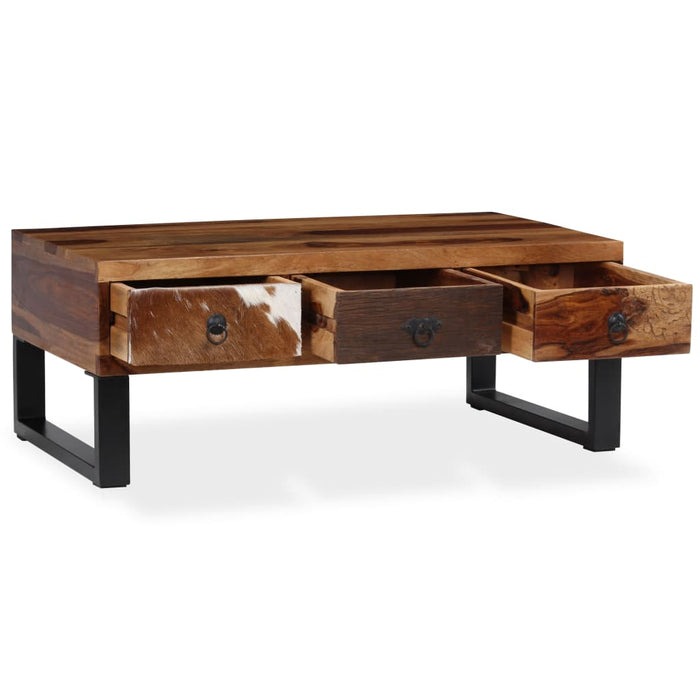 Couchtisch Massivholz 90 x 50 x 35 cm