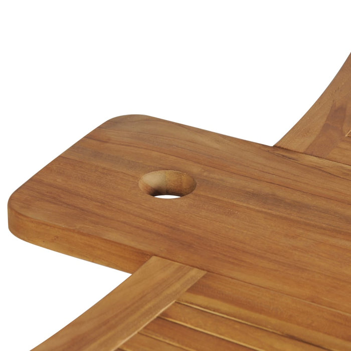 Folding bar table 155x53x105 cm solid teak