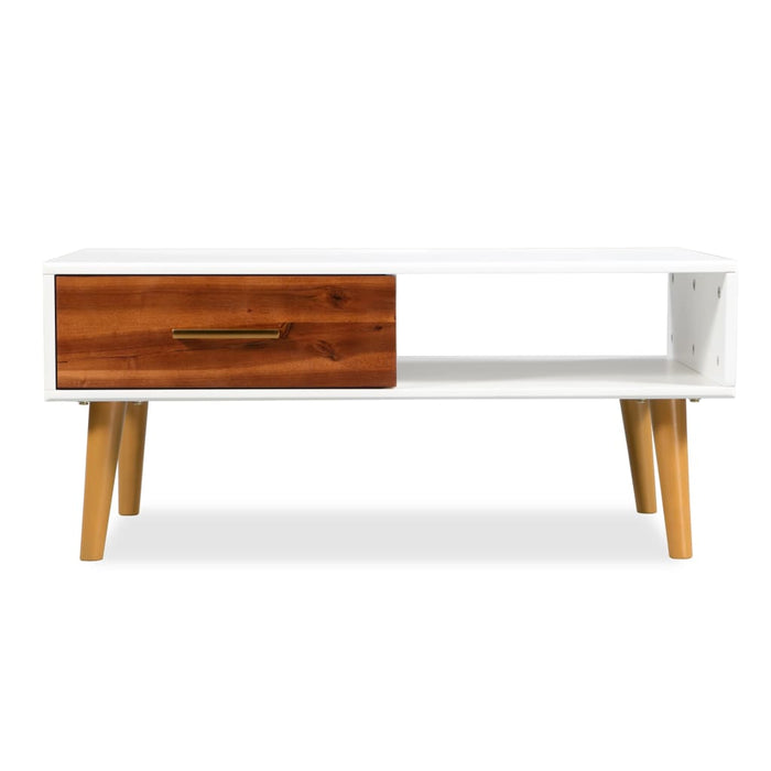 Coffee table solid acacia wood 90 x 50 x 40 cm