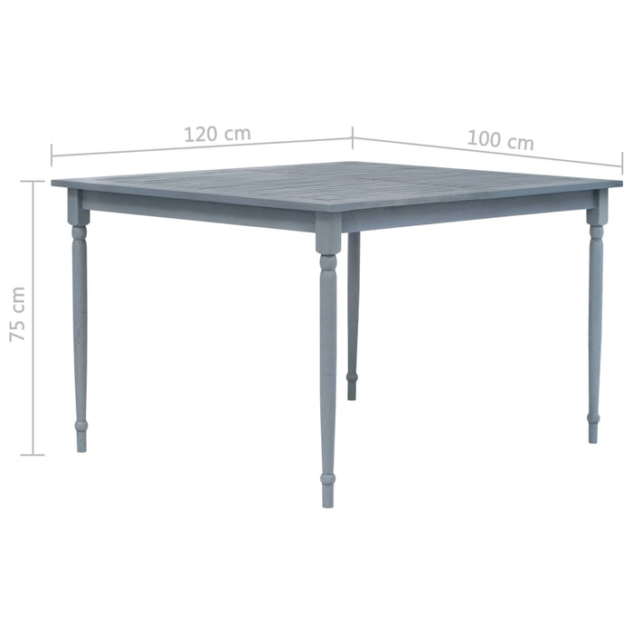 4-tlg. Garten-Lounge-Set Massivholz Akazie Grau und Weiß