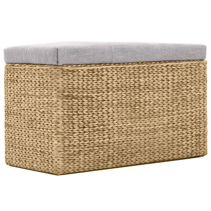 Bench with 2 ottomans in seagrass gray