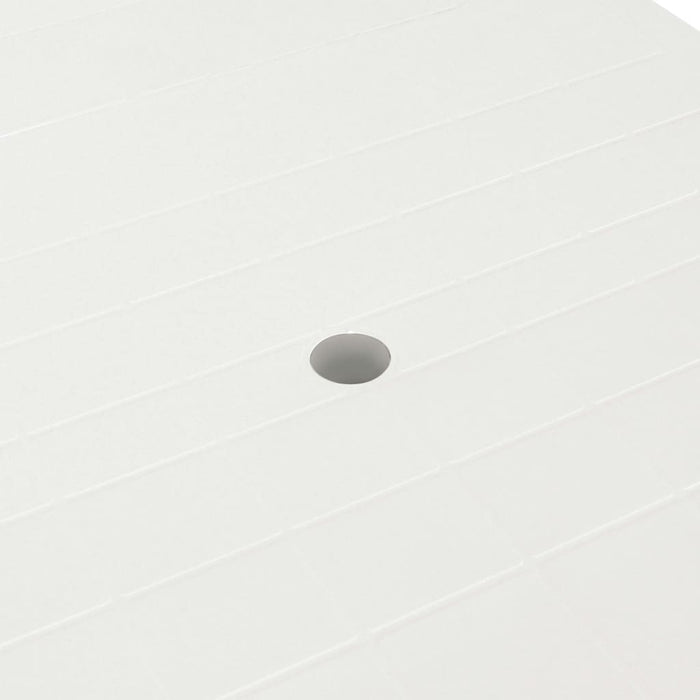 9-tlg. Garten-Essgruppe Kunststoff Weiß