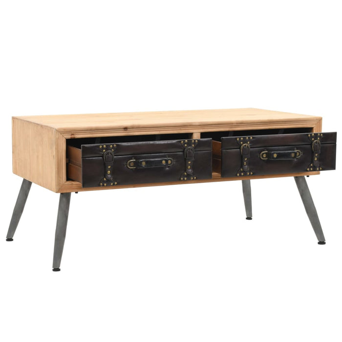 Coffee table solid fir wood 115 × 55 × 50 cm