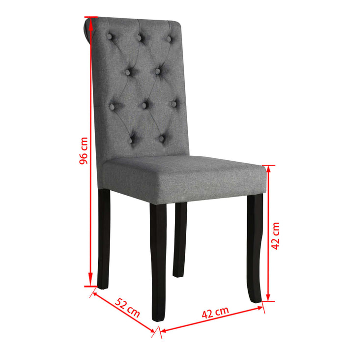 Dining room chairs 6 pcs. Dark gray fabric