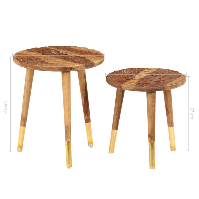 Coffee tables 2 pcs. Solid wood