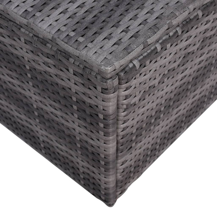 7-tlg. Garten-Sofagarnitur mit Polster&Kissen Poly Rattan Grau