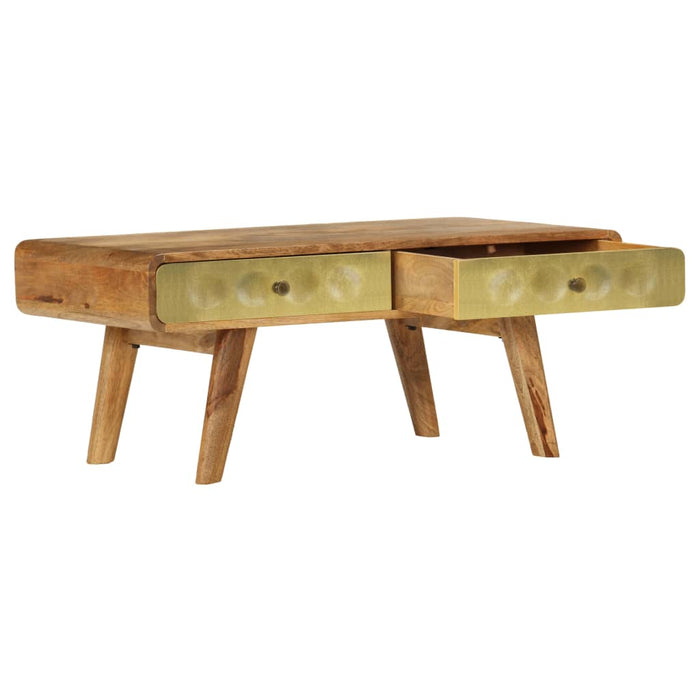 Couchtisch Mangoholz Massiv 90 x 50 x 40 cm