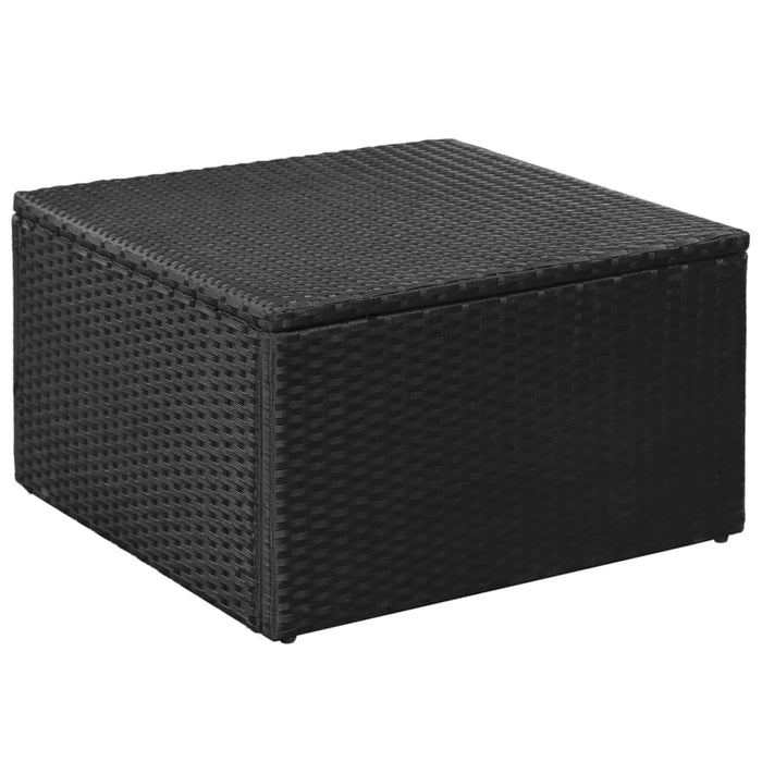 3-tlg. Garten-Lounge-Set Poly Rattan Schwarz und Weiß